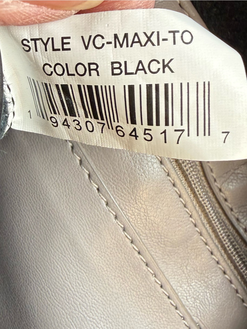 Vince Camuto Black Pebbled Leather Maxi Hobo Shoulder Bag Large - Picture 10 of 11